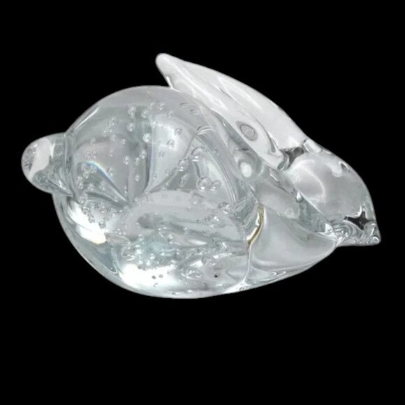 Control Bubble Bunny - Etsy Vintage Blown Glass Bunnies with Controlled Bubble Pattern